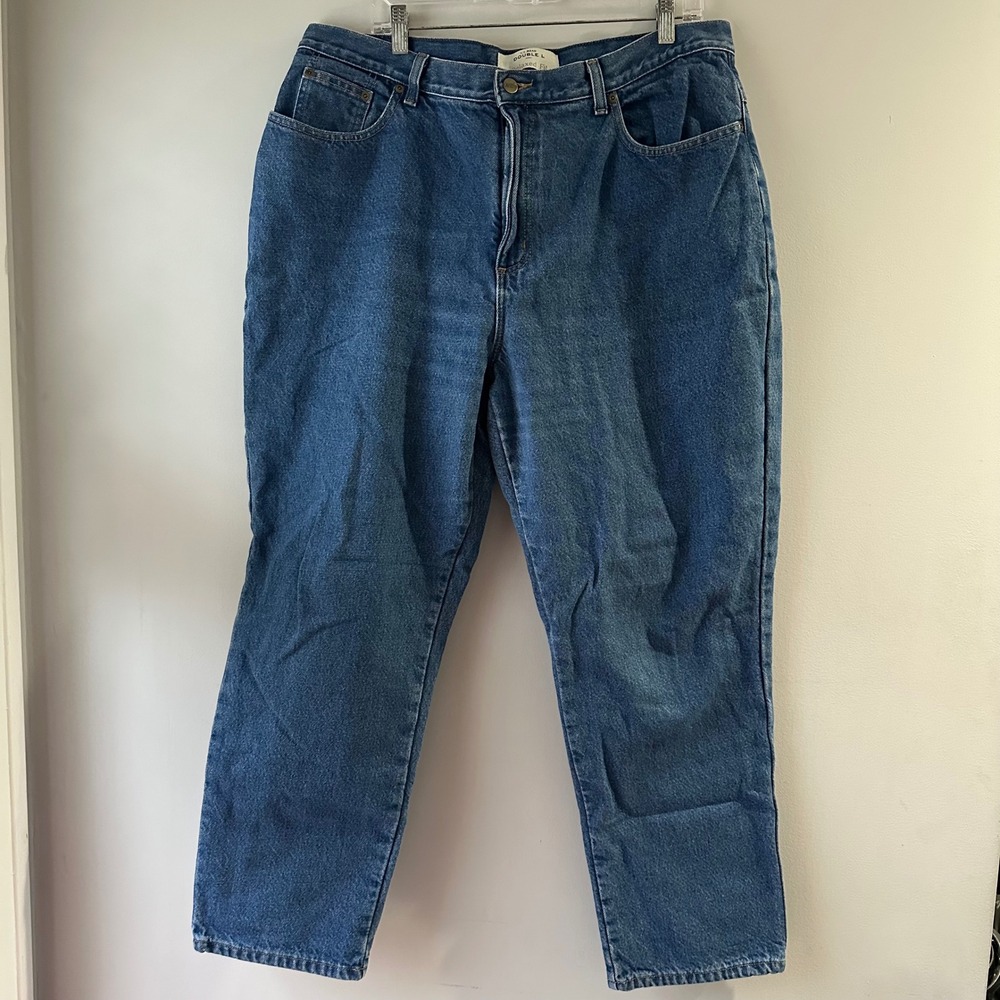 LL‎ Bean Double L Relaxed Fit Lined Denim Jeans Women's 18W Regular Blue